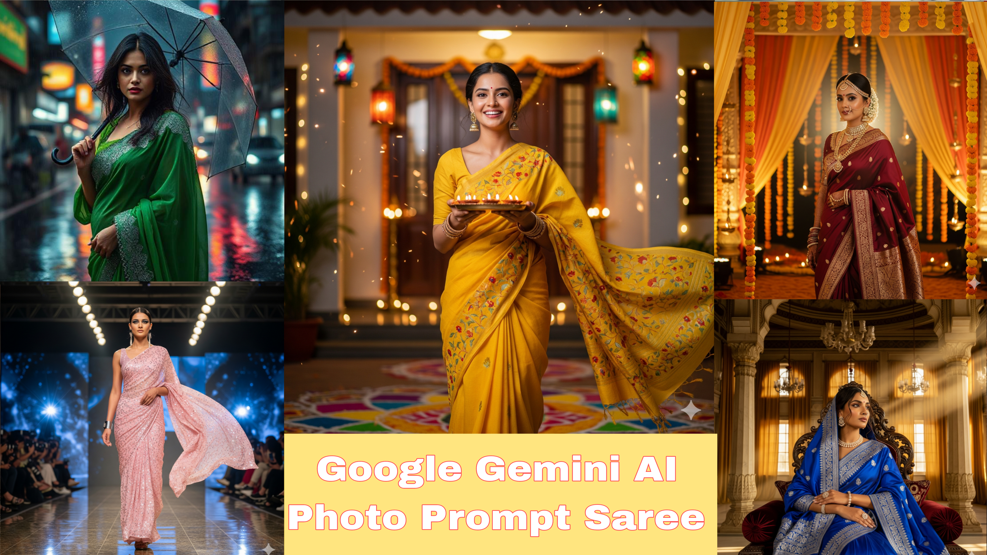 Google Gemini AI photo prompt saree