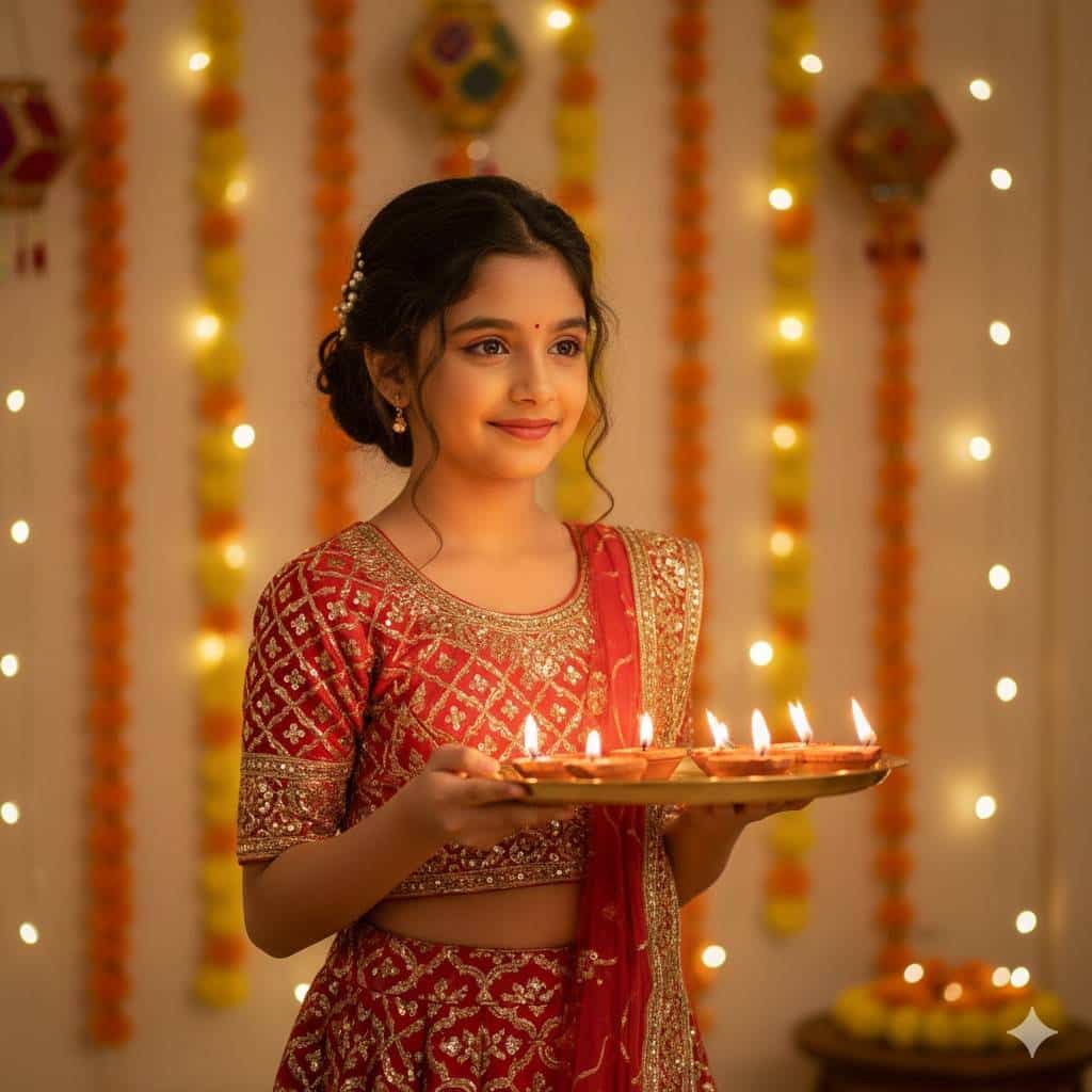 Diwali Gemini Prompt for Girl Women Female Version