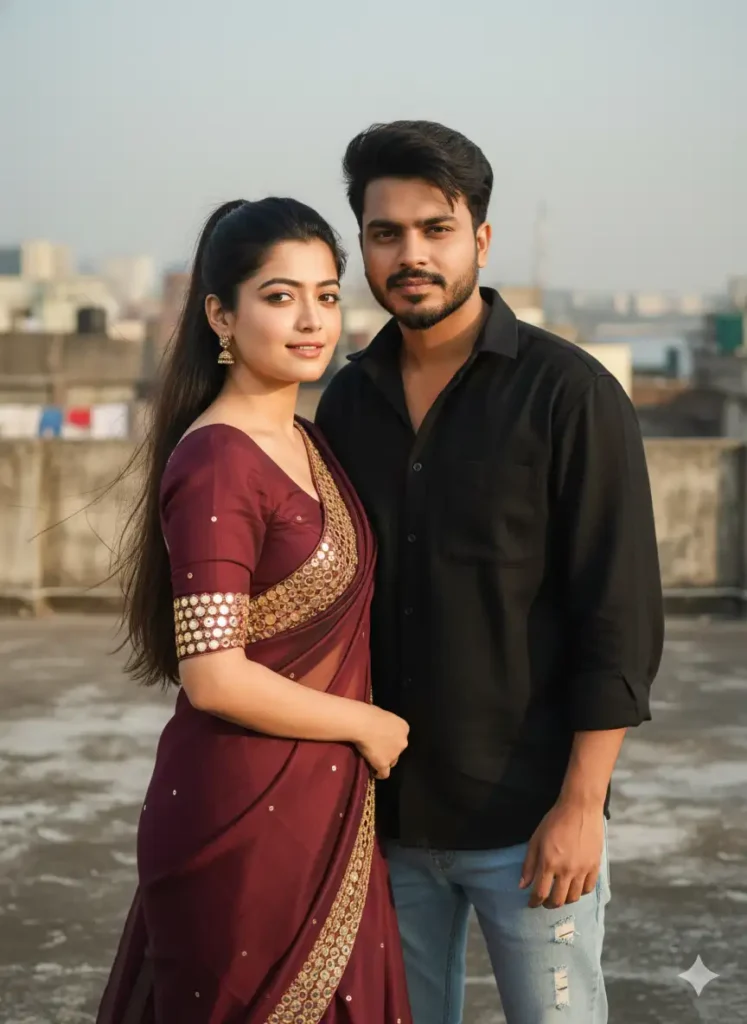 Kolkata Rooftop Selfie – Serene Romantic Moment
