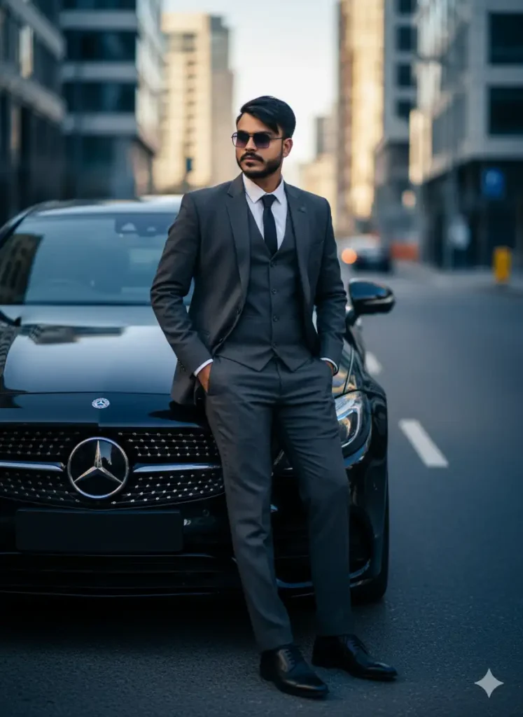 Mercedes Benz Executive Look Gemini AI photo prompt copy paste trending boys