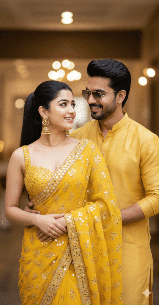 Traditional Festive Couple – Vibrant Indian Celebration