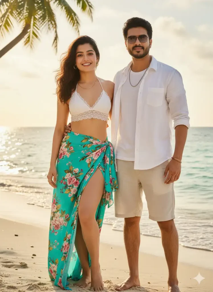 Tropical Beach Portrait – Relaxed Vacation Vibes