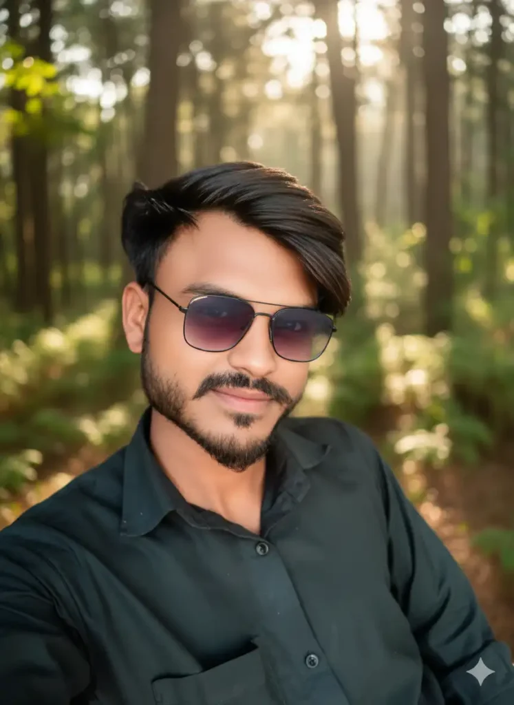 Forest Green Aesthetic – Classy Outdoor Portrait Google Gemini AI Editing Prompts