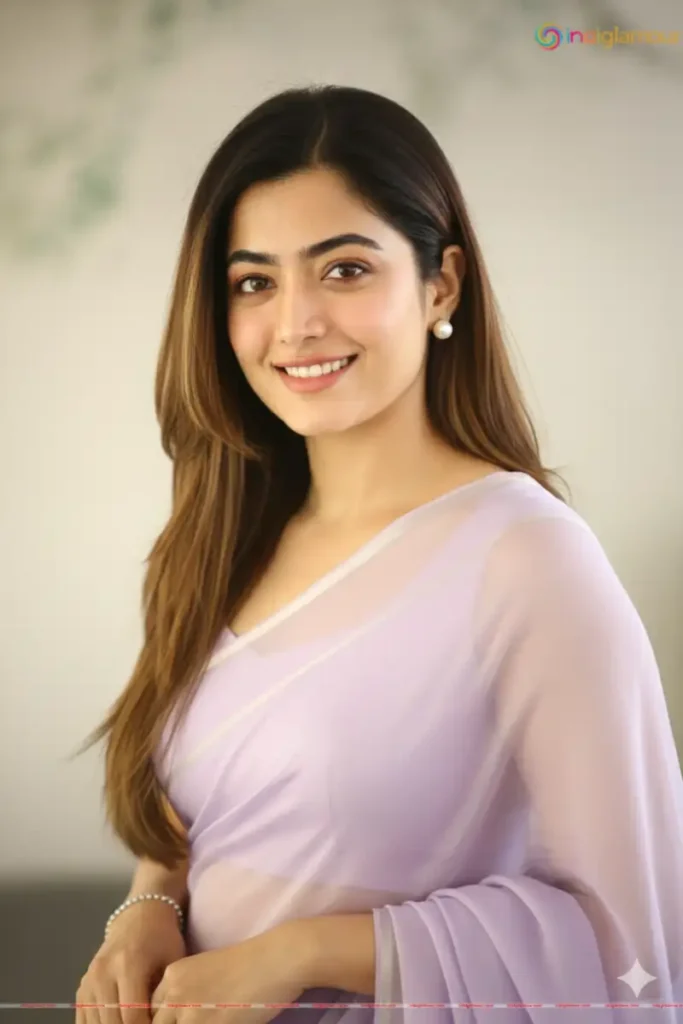 Simple Elegant Pastel Saree Look Natural Girl Next Door