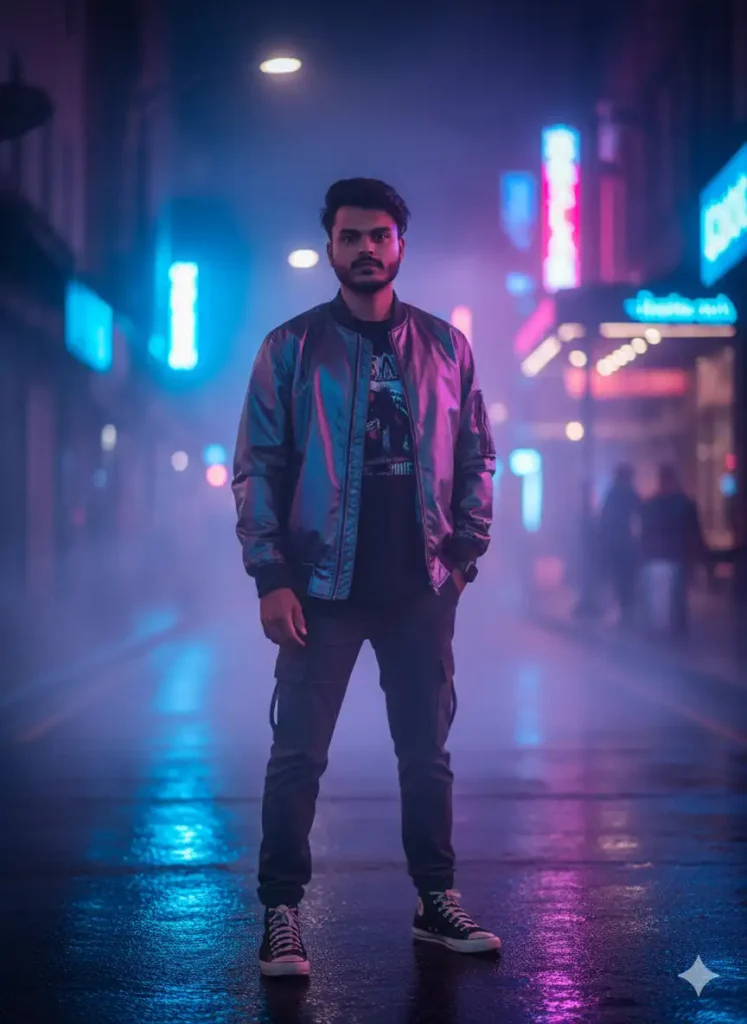 Urban Night Glow Street Style