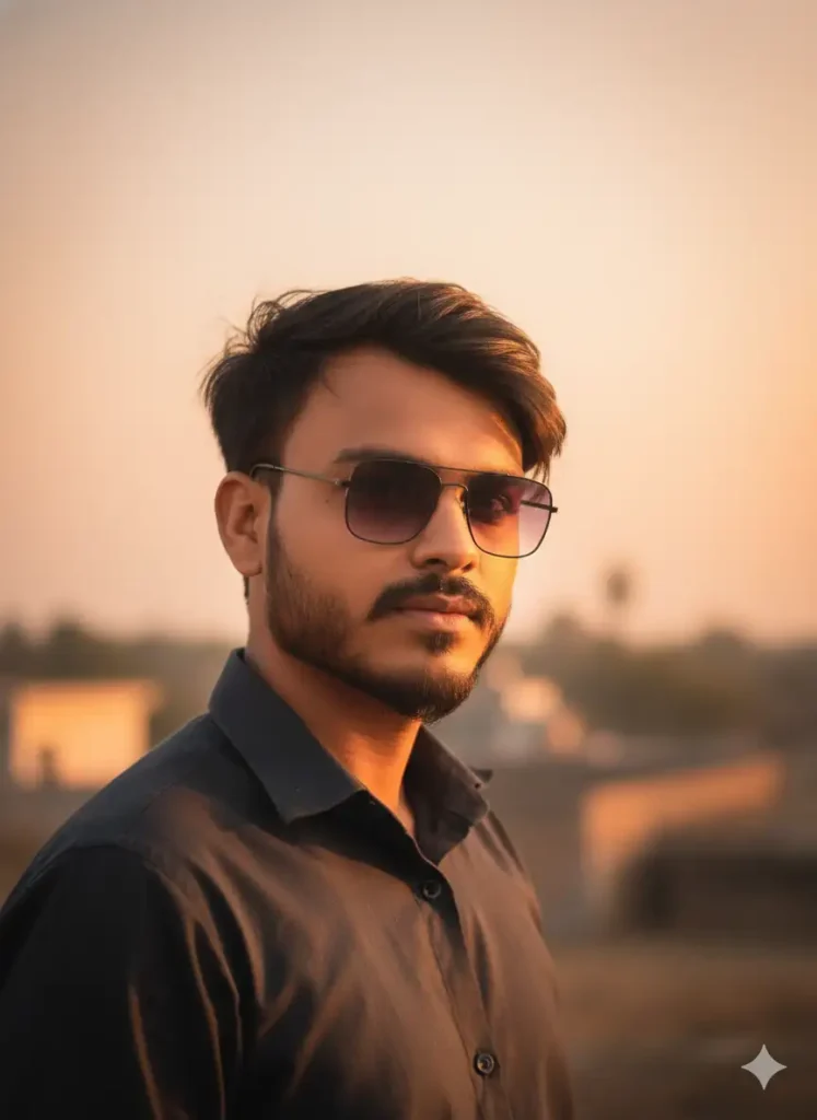 Golden Hour Sunset Portrait for Boys AI Editing Prompts for Boys