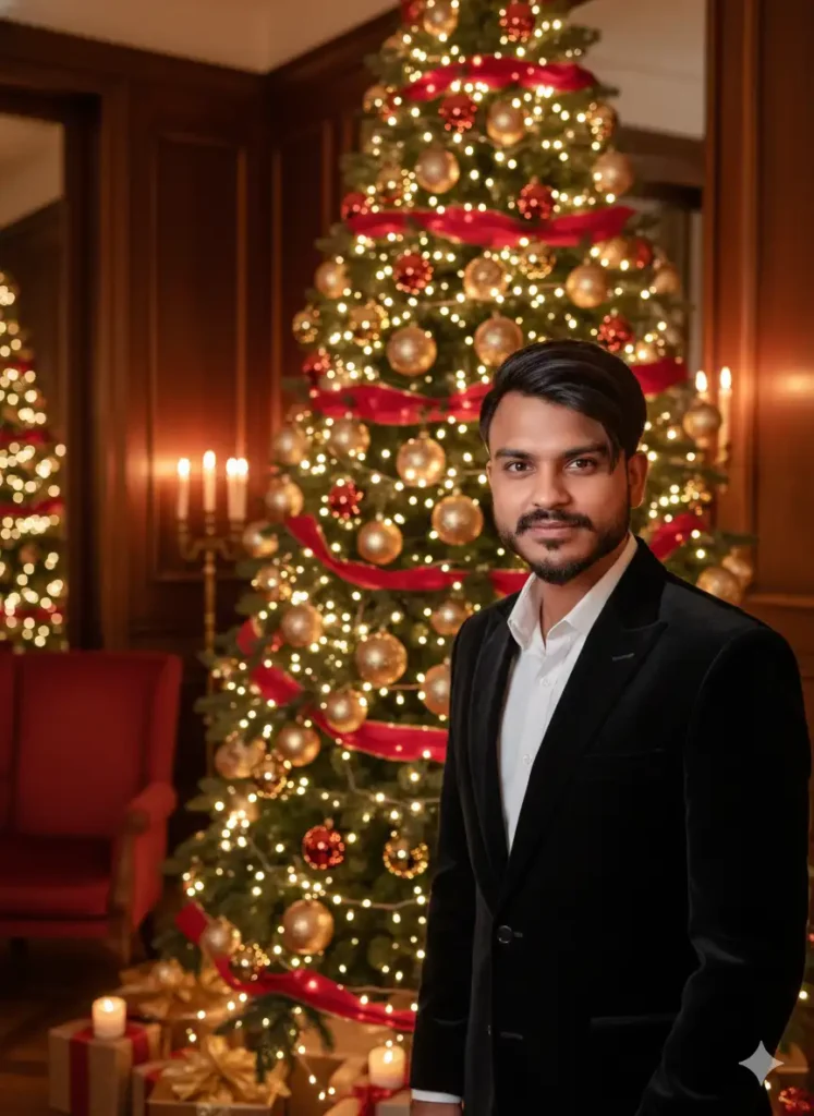 Luxury Indoor Christmas Portrait Prompt