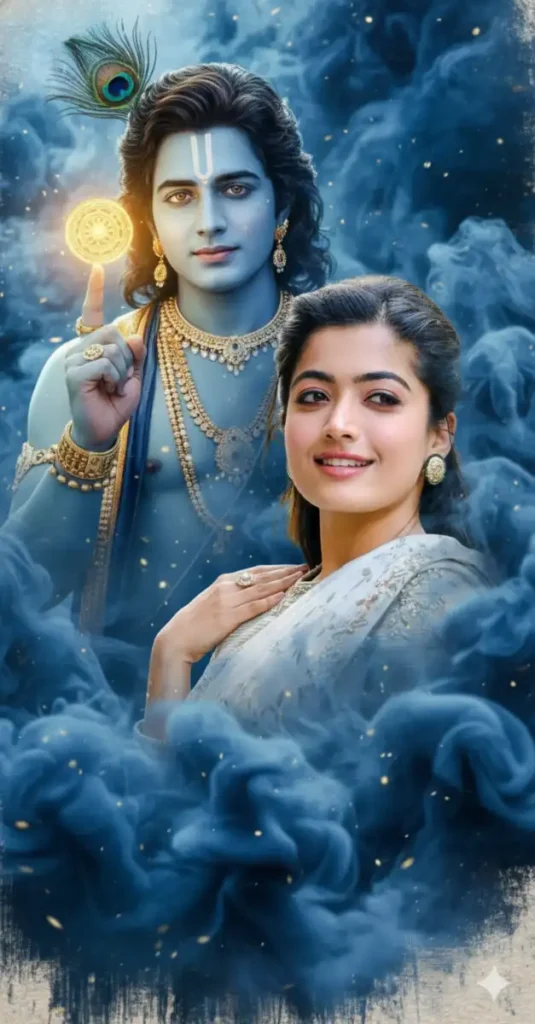 Prompt 2 Viral Photo with Shree Krishna Editing Prompt