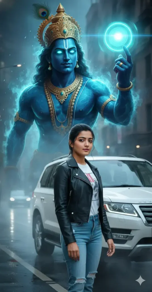 Prompt 4 Viral Photo with Shree Krishna Editing Prompt