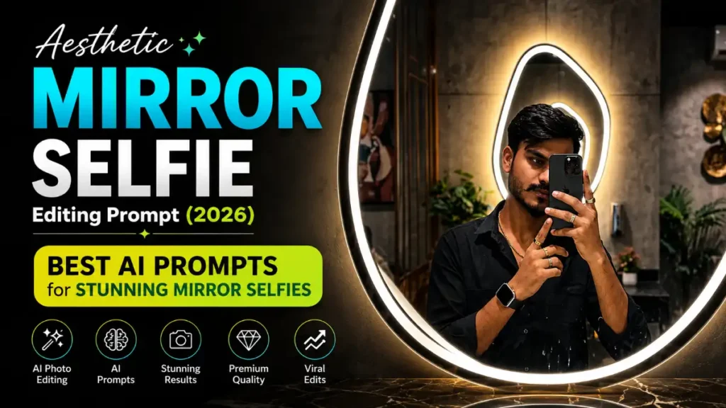 Aesthetic Mirror Selfie Editing Prompt (2026) – Best AI Prompts for Stunning Mirror Selfies