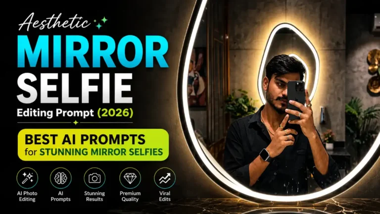 Aesthetic Mirror Selfie Editing Prompt (2026) – Best AI Prompts for Stunning Mirror Selfies