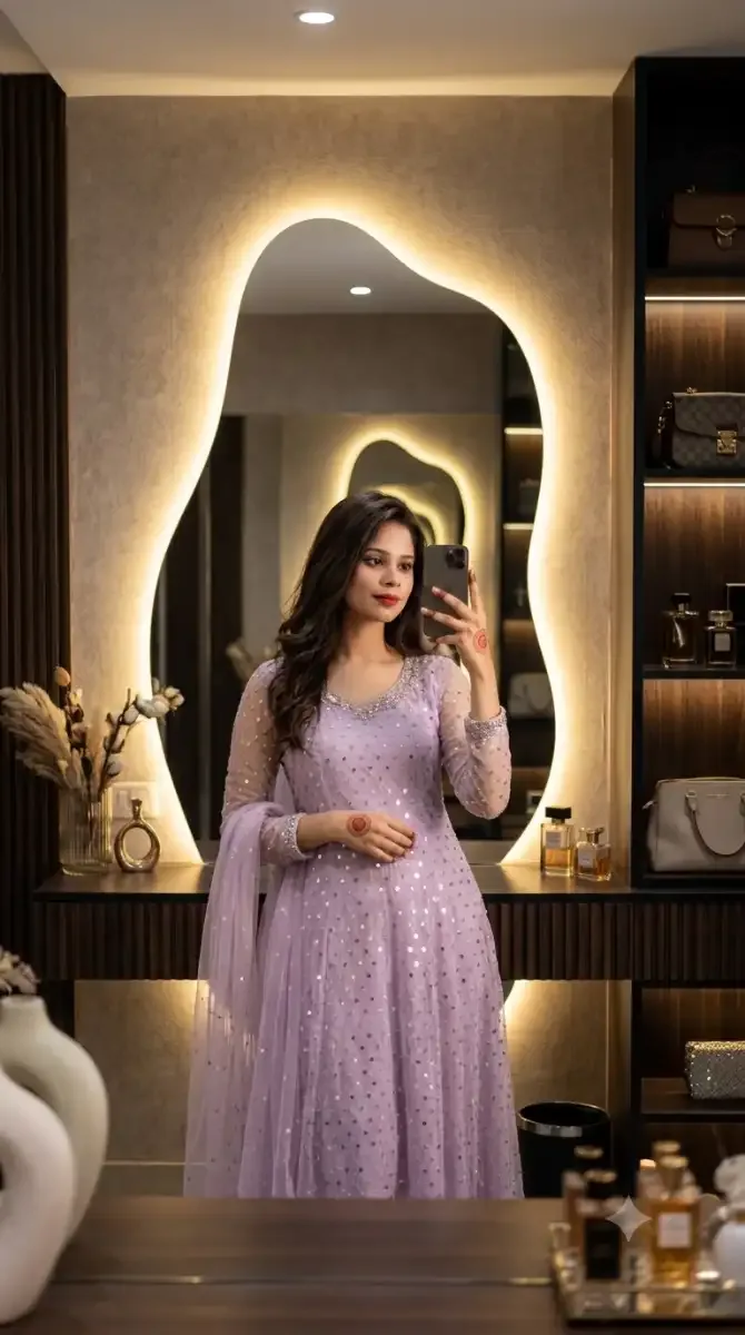 Aesthetic Mirror Selfie Prompt for Girls