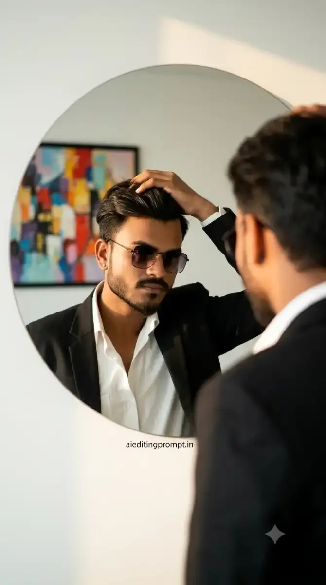 Best Mirror Selfie Photo Editing Prompt for Boys