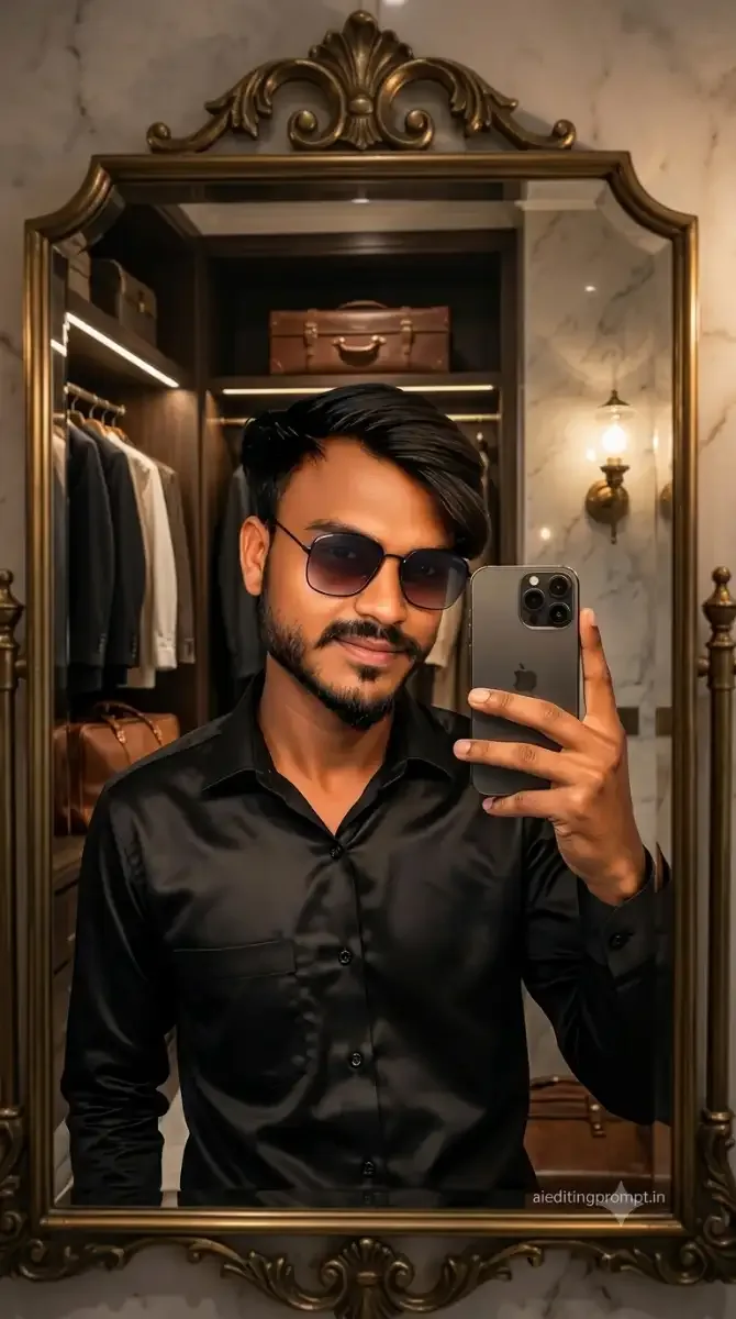 Cinematic Mirror Selfie Prompt