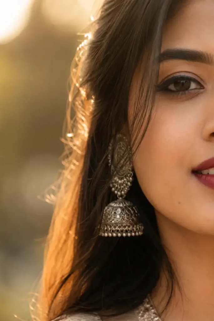 Girl Half Face AI Photo Editing Portrait Prompt 2